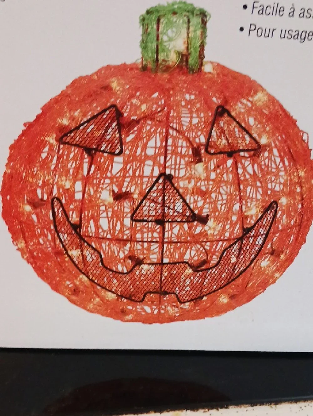 Stunning! Ashland Orange Woven Lit Jack-O'-Lantern Blinking Lights 🎃